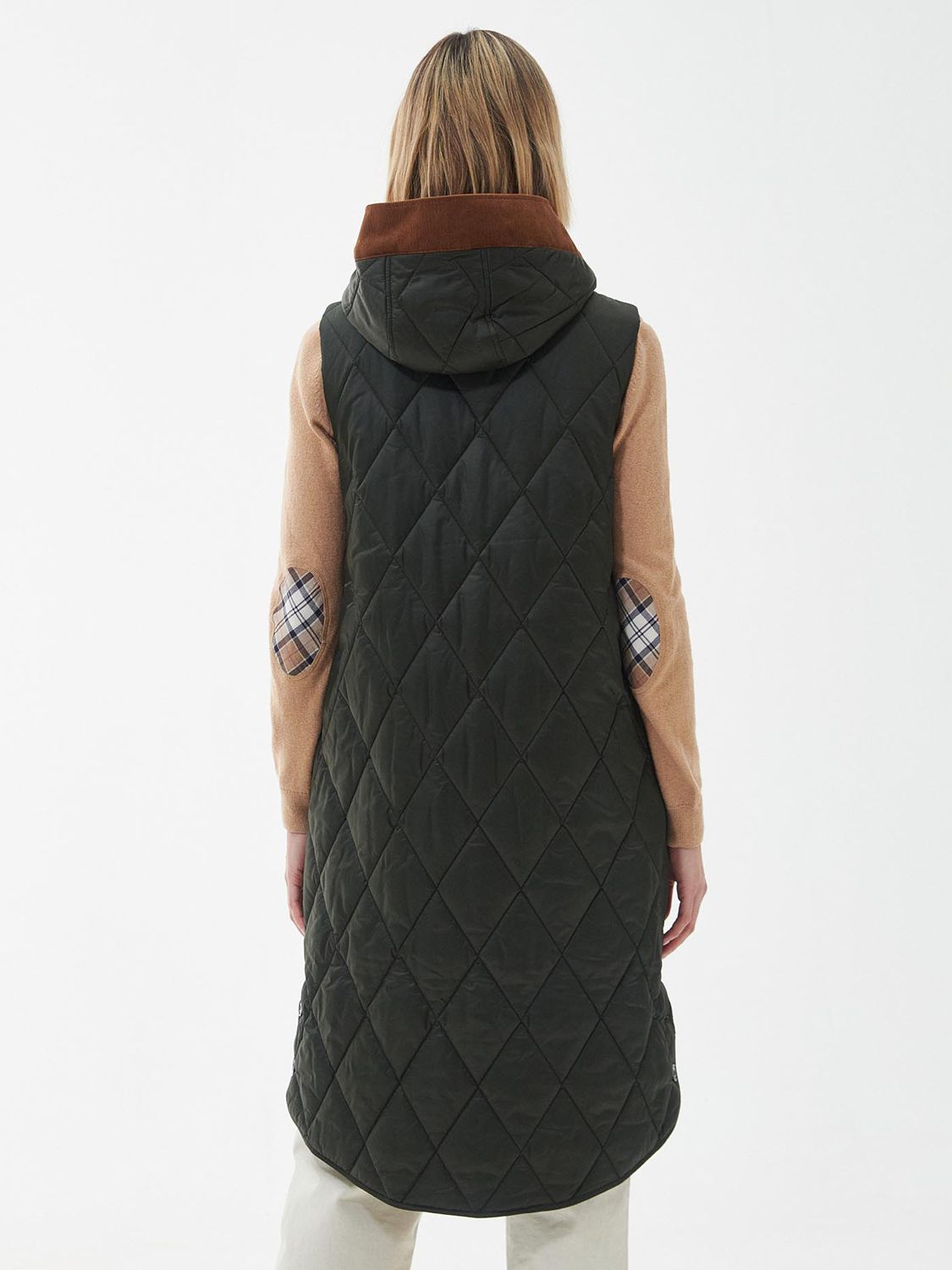 Barbour Mickley Quilted Gilet, Sage/Ancient at John Lewis & Partners