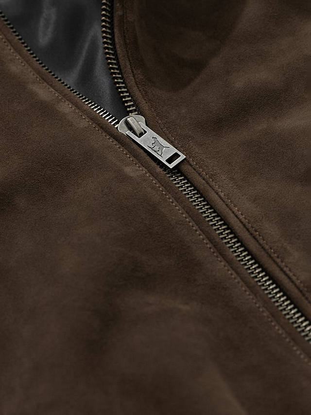 Rodd & Gunn Glen Massey Leather Jacket, Taupe