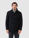 Rodd & Gunn Berkely Classic Wool Blend City Coat, Navy