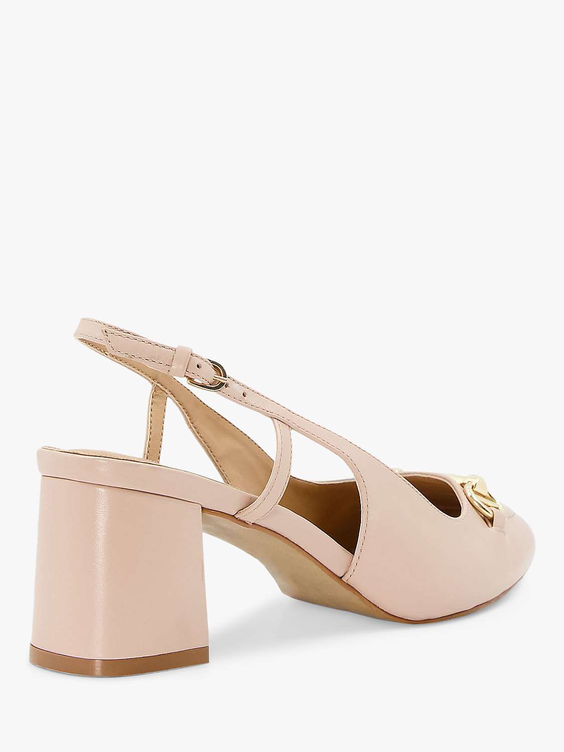 Dune Wide Fit Cassie Leather Slingback Court Shoes, Nude at John Lewis ...