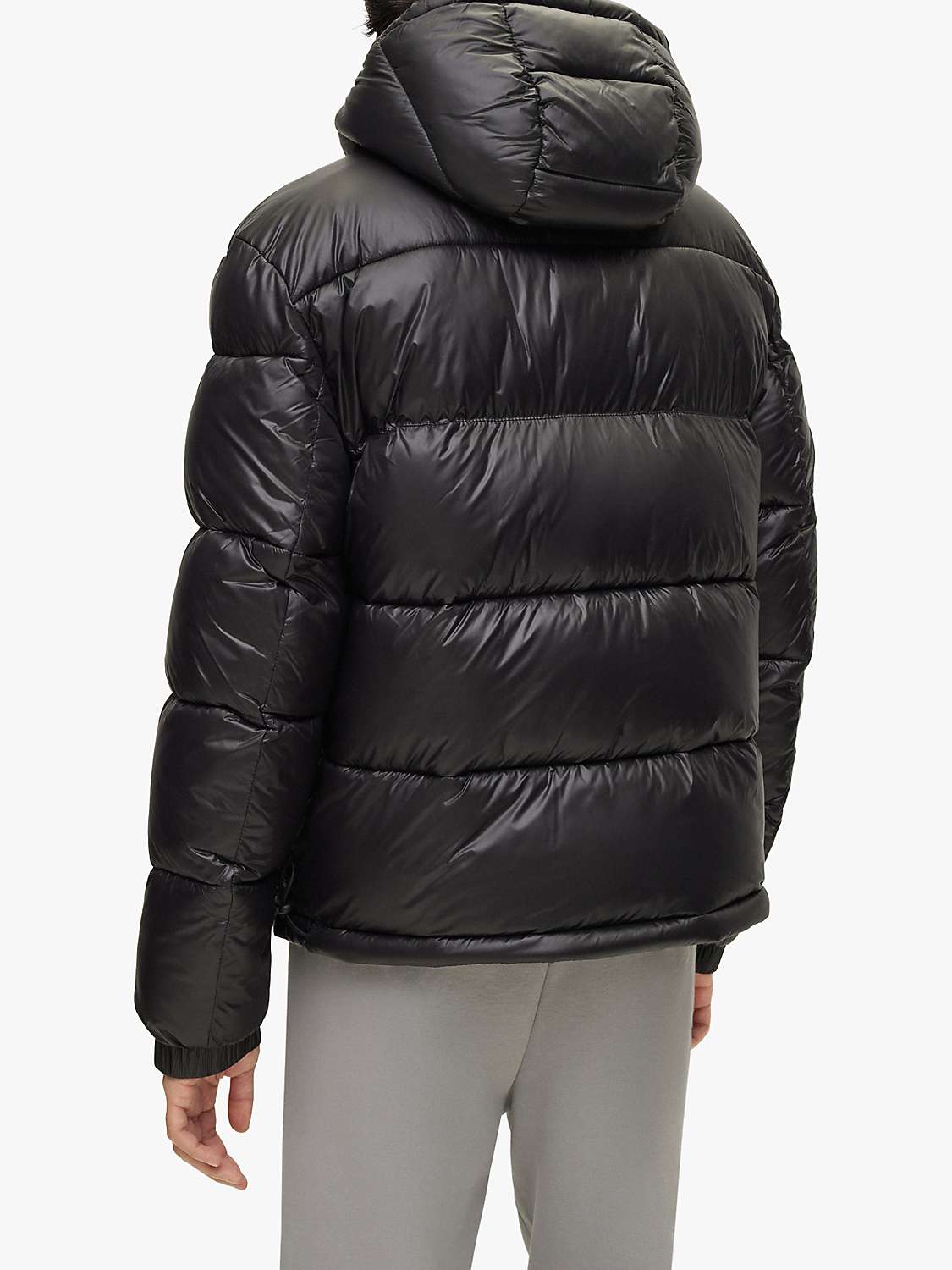 Buy HUGO Balin Hooded Puffer Jacket, Black Online at johnlewis.com