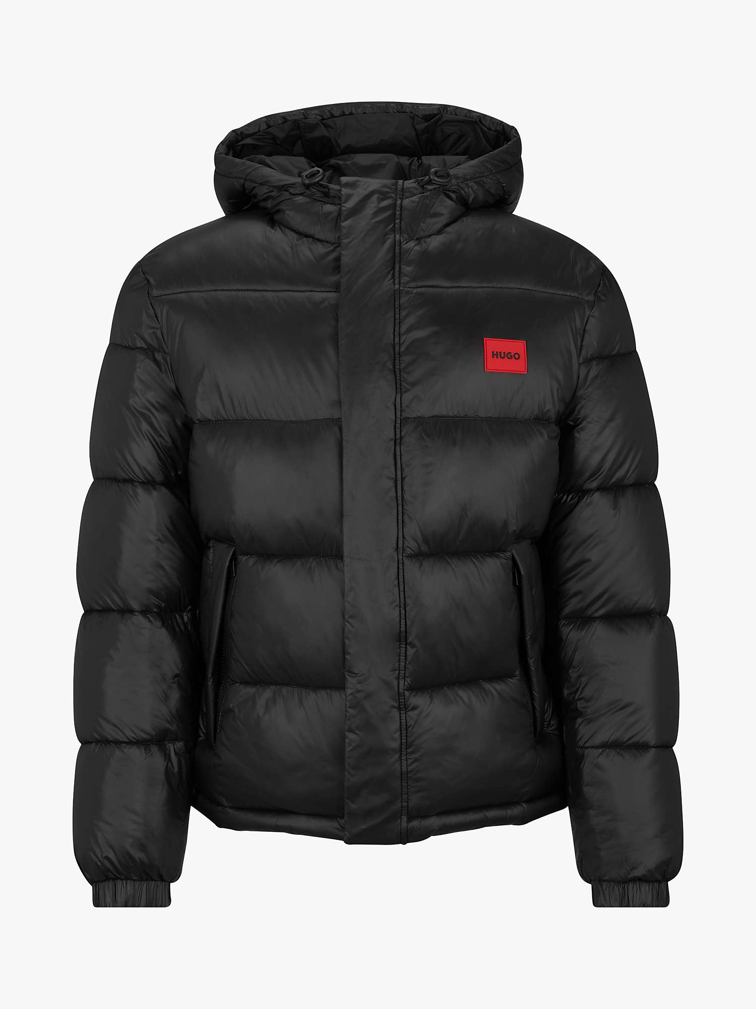 Buy HUGO Balin Hooded Puffer Jacket, Black Online at johnlewis.com