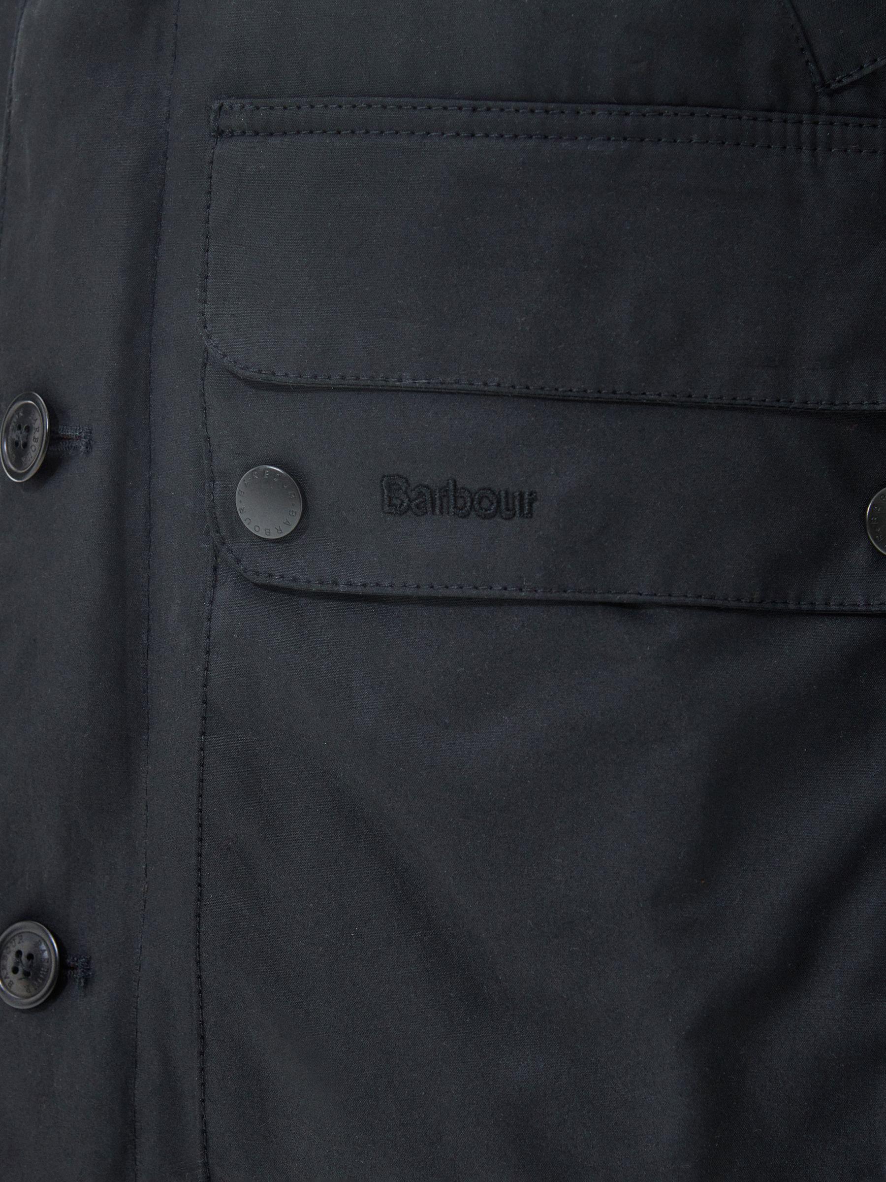 Barbour Game Parka Wax Jacket, Black