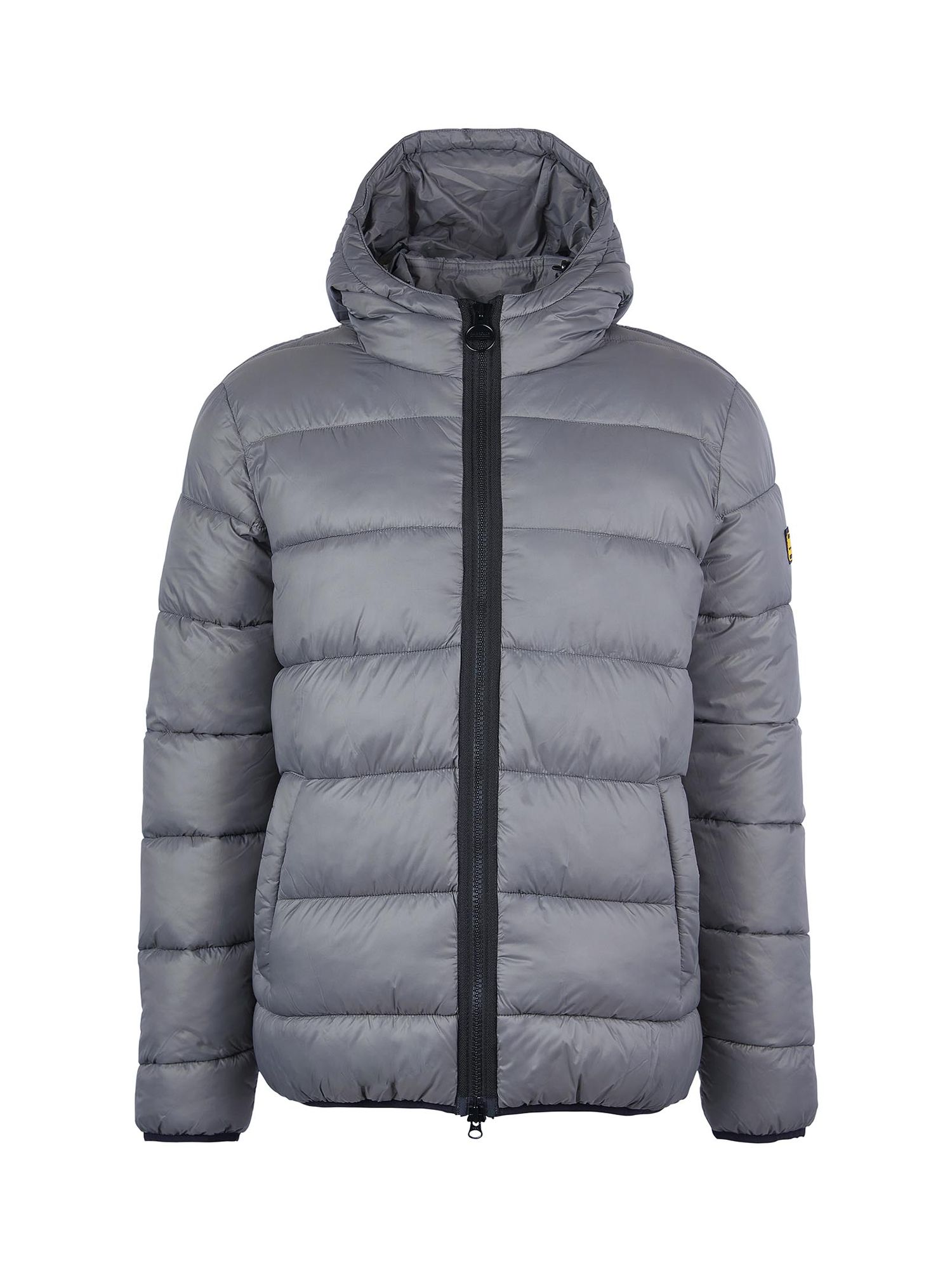 Barbour International Bobber Puffer Jacket, Slate Grey at John Lewis ...