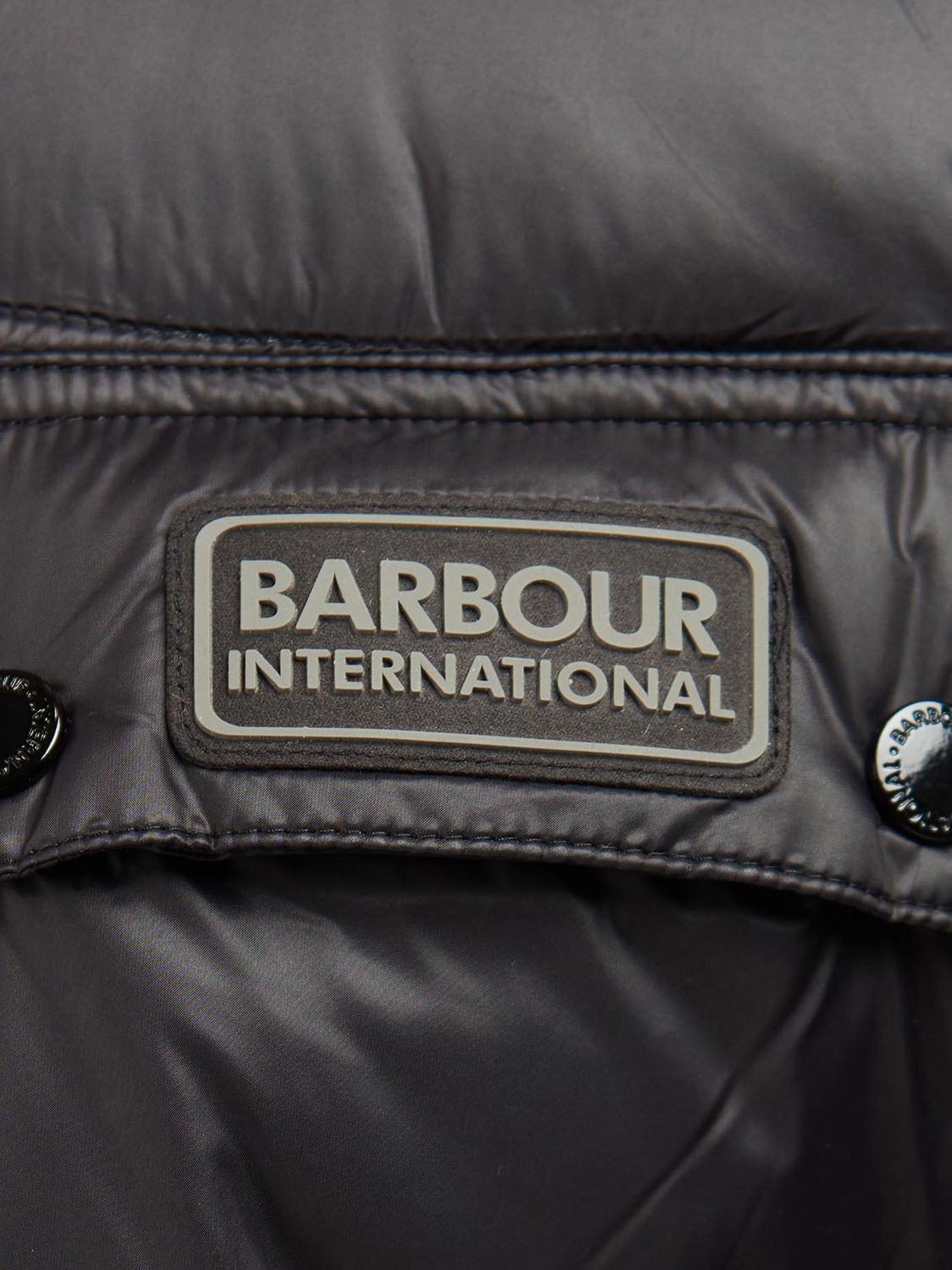 Barbour International Bowsden Baffle Quilted Jacket, Black at John ...