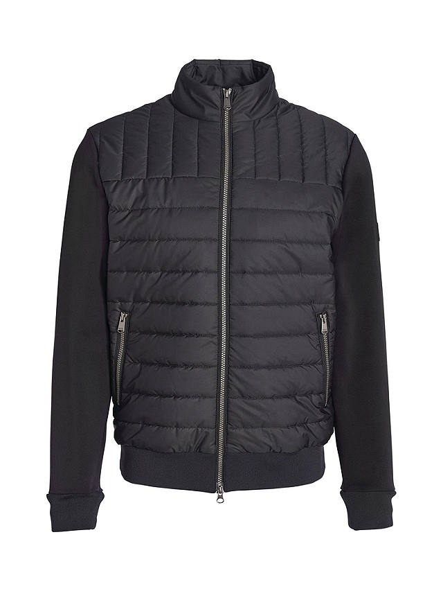 Barbour International Counter Quilted Sweatshirt, Black at John Lewis ...