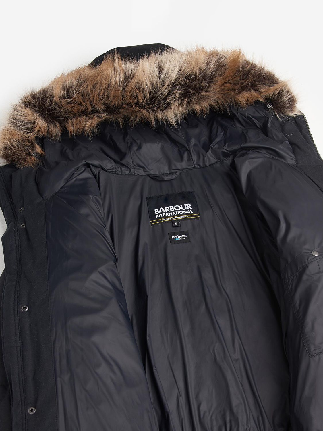 Barbour hot sale black parka