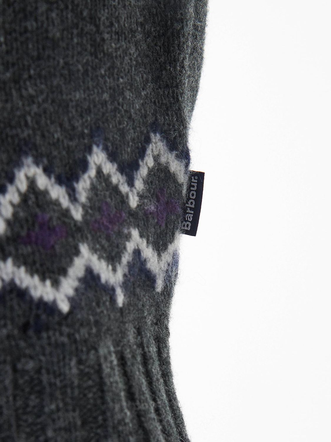 Barbour Roose Fair Isle Rollneck Jumper, Asphalt