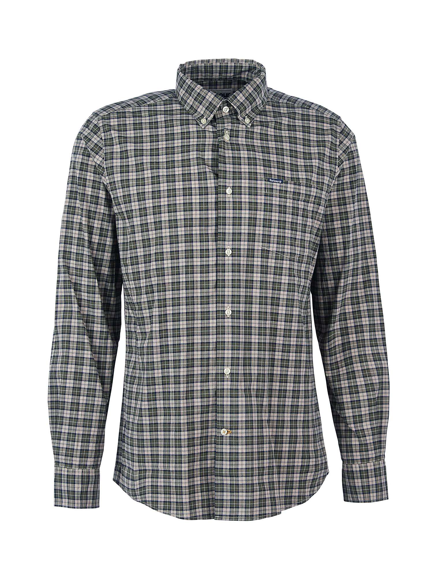 Barbour Lomond Tailored Shirt, Forest Mist at John Lewis & Partners