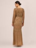 Adrianna Papell Covered Bead Maxi Dress, Copper, Copper
