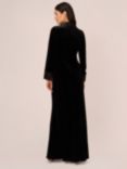 Adrianna Papell Velvet Tuxedo Maxi Dress, Black