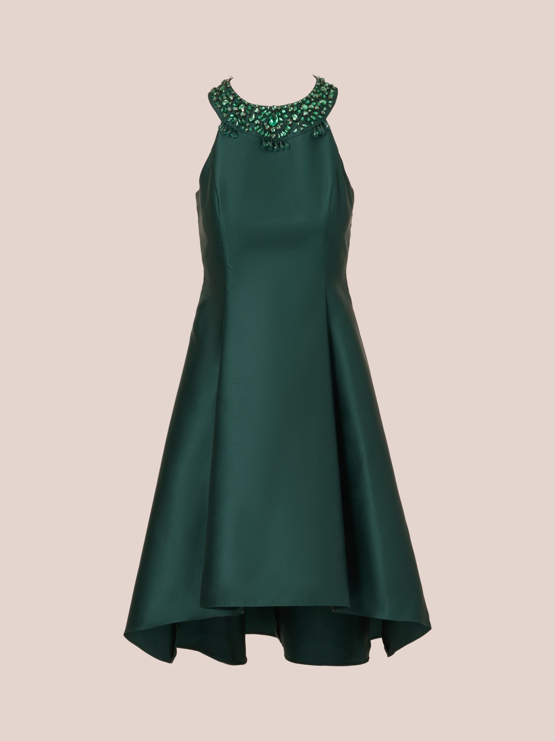 Adrianna Papell Mikado Party Dress Dark Forest at John Lewis