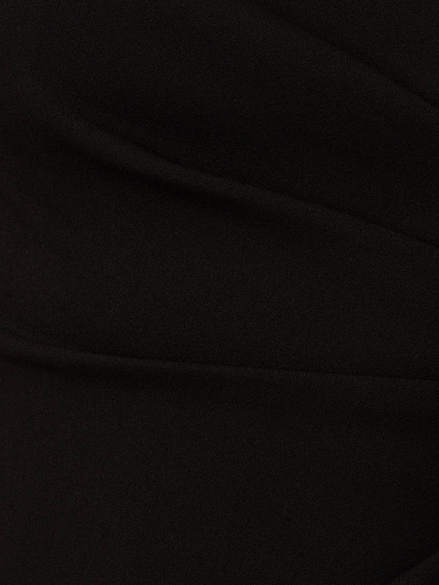 Adrianna Papell Short Ruffle Crepe Dress, Black