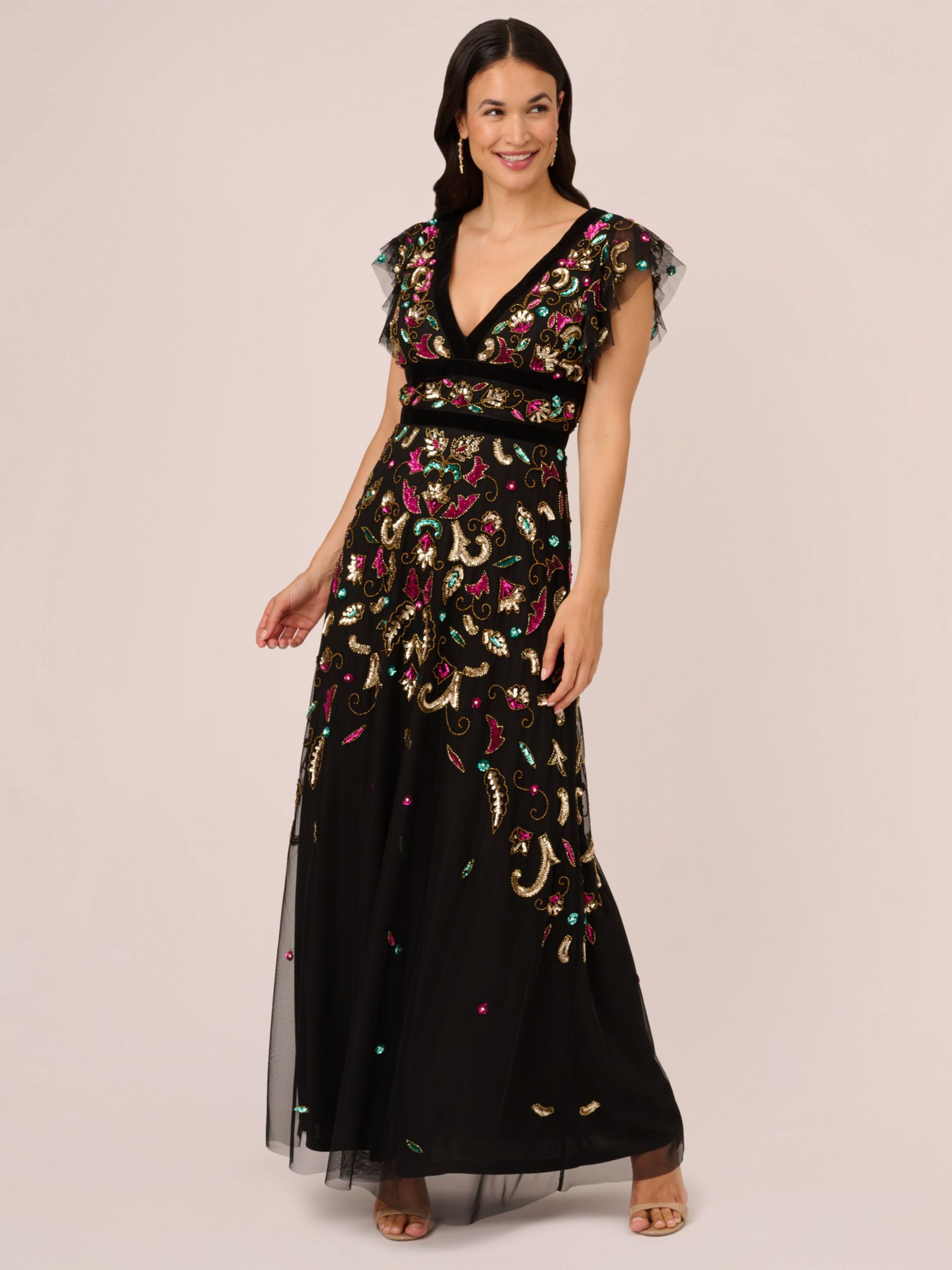 Estee Velvet Floral Maxi Dress
