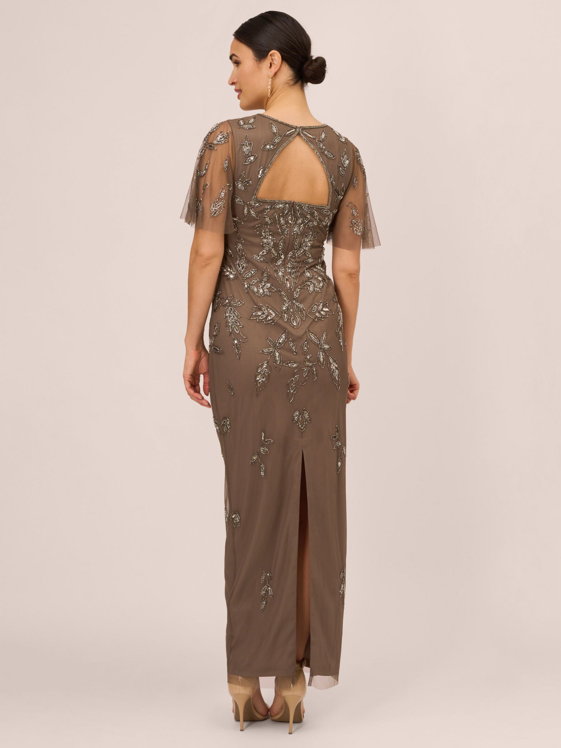 Adrianna Papell Studio Beaded Column Maxi Dress Lead 6