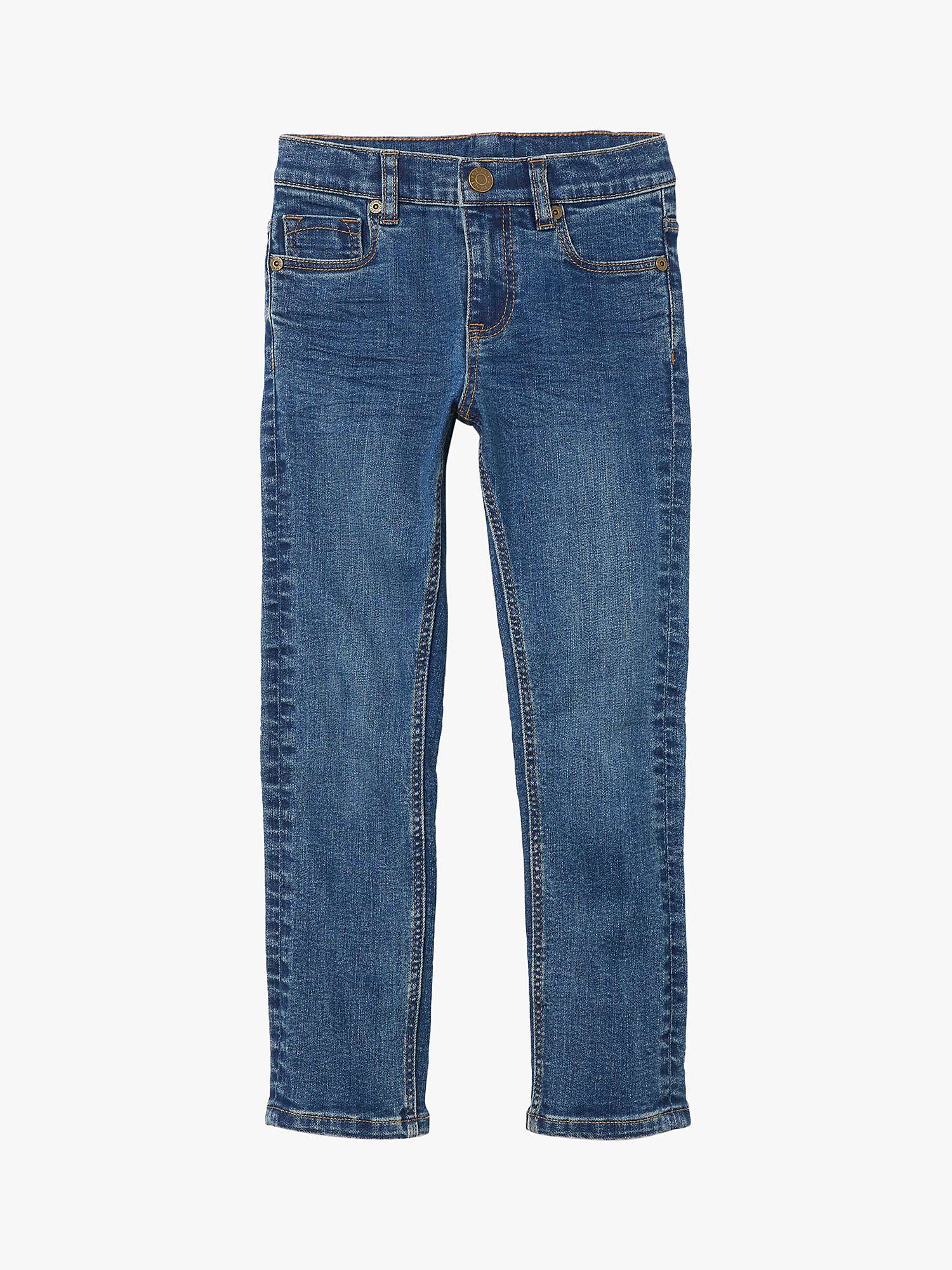 Buy Polarn O. Pyret Kids' Slim Fit Organic Cotton Blend Jeans, Blue Online at johnlewis.com