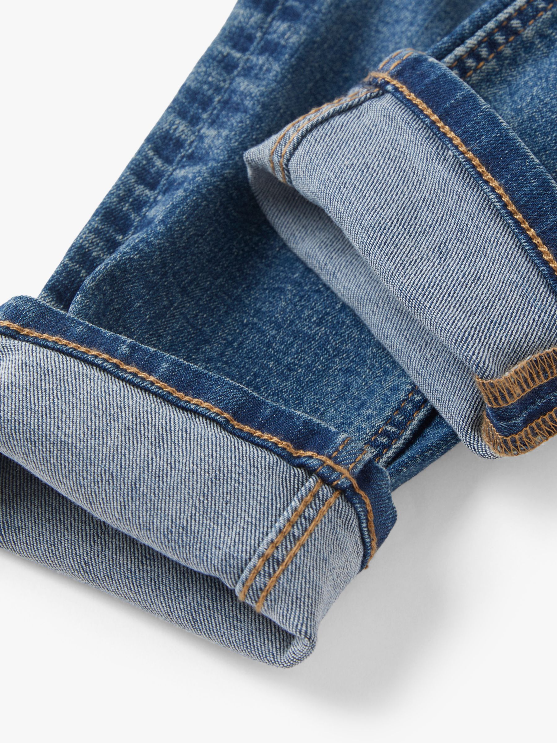Polarn O. Pyret Kids' Slim Fit Organic Cotton Blend Jeans, Blue, 2-3 years