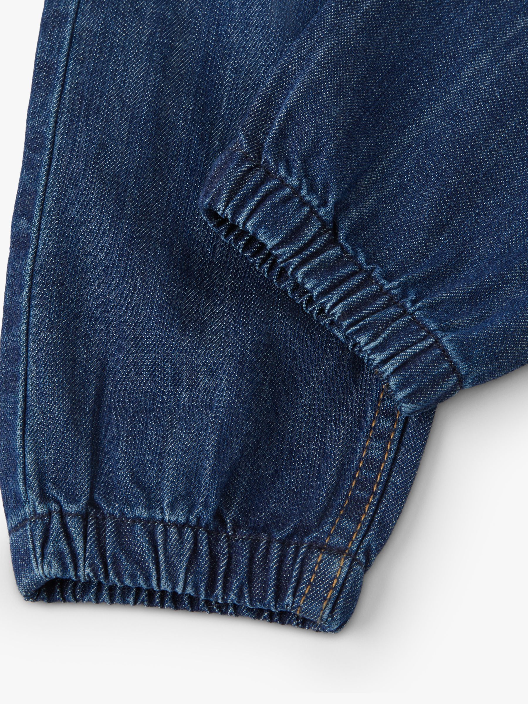 Polarn O. Pyret Kids' Loose Fit Adjustable Waist Jeans, Blue, 12-18 months