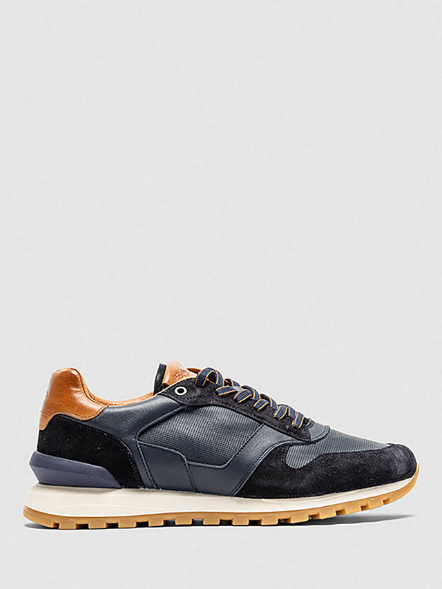 Rodd & Gunn Quarry Hill Leather Suede Lace Up Trainers, Navy