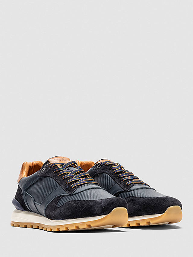 Rodd & Gunn Quarry Hill Leather Suede Lace Up Trainers, Navy