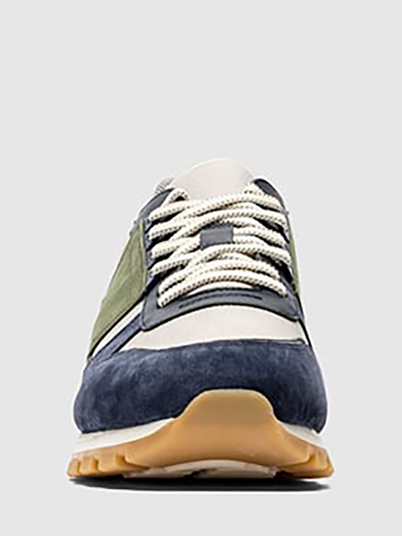 Buy Rodd & Gunn Queensberry Leather Suede Lace Up Trainers, Blue/Multi Online at johnlewis.com
