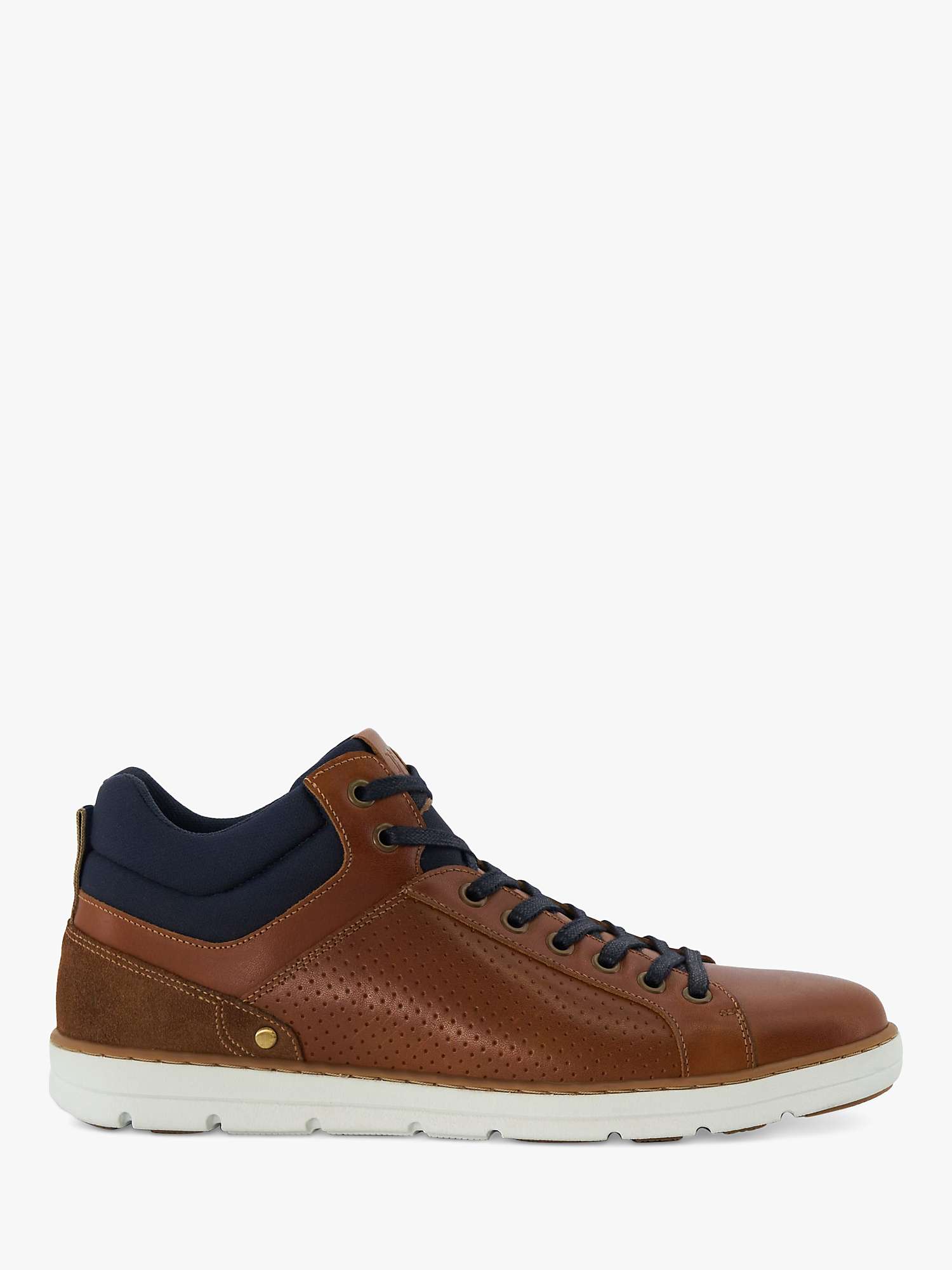 Buy Dune Southern Leather Hi-Top Trainers, Tan Online at johnlewis.com