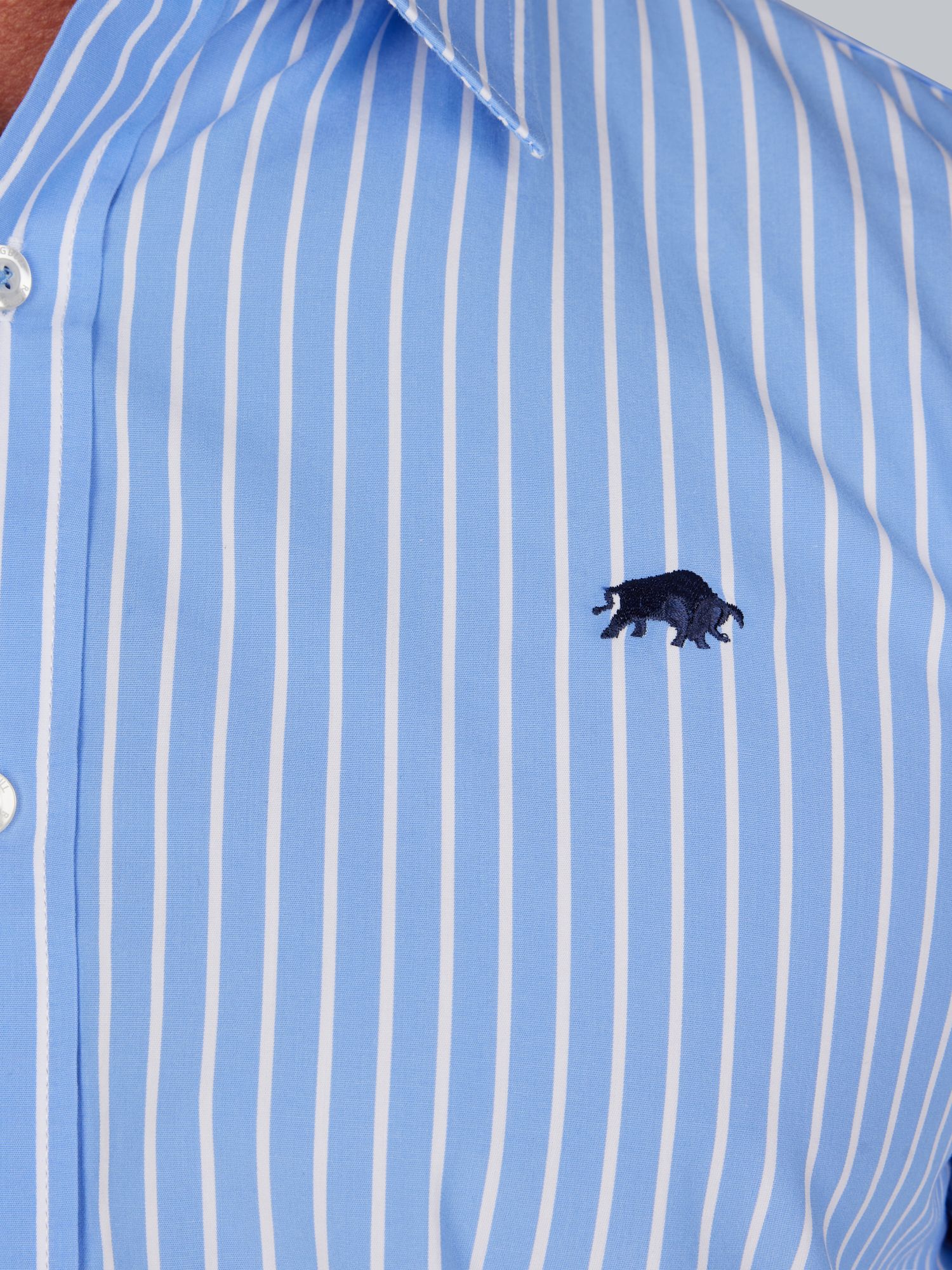 Buy Raging Bull Classic Long Sleeve Stripe Shirt, Blue/White Online at johnlewis.com