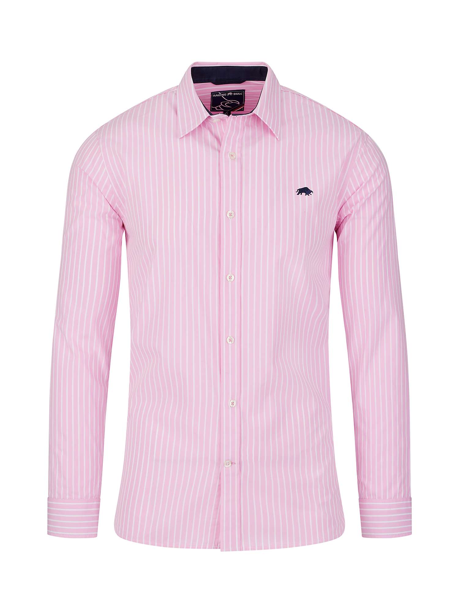 Buy Raging Bull Classic Long Sleeve Stripe Shirt, Pink Online at johnlewis.com