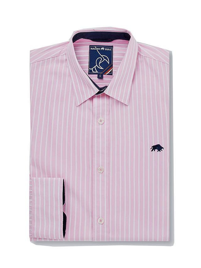 Raging Bull Classic Long Sleeve Stripe Shirt, Pink