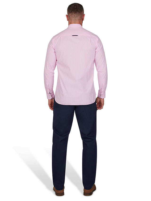 Raging Bull Classic Long Sleeve Stripe Shirt, Pink