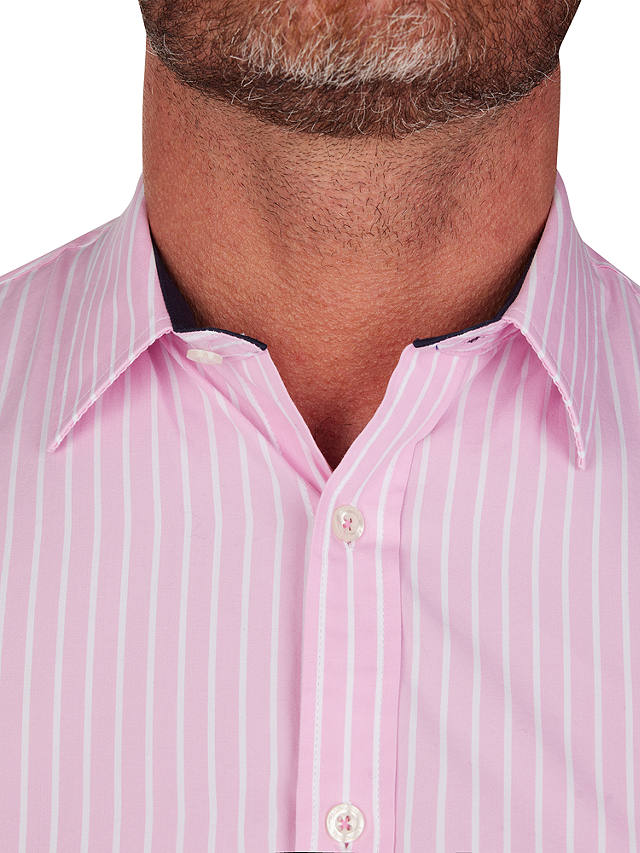 Raging Bull Classic Long Sleeve Stripe Shirt, Pink