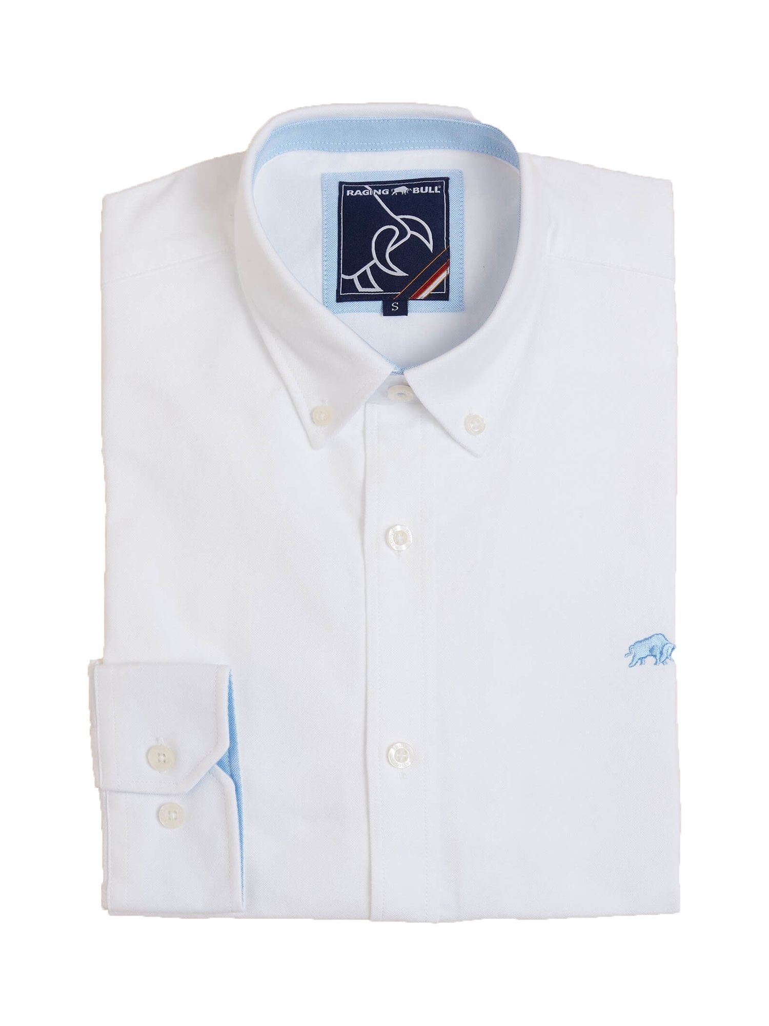 Raging Bull Classic Oxford Shirt, White, S