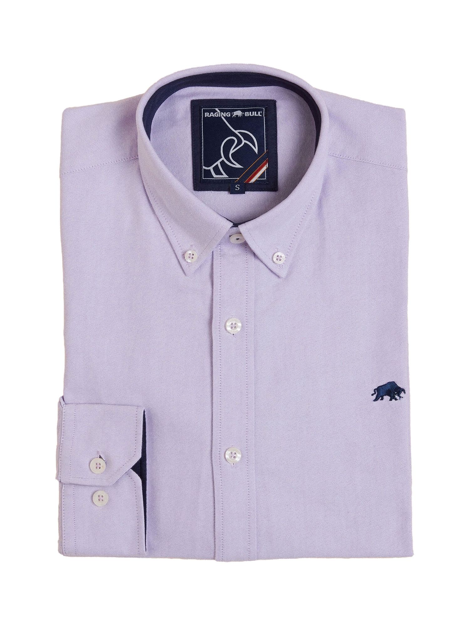 Raging Bull Classic Oxford Shirt, Purple, S