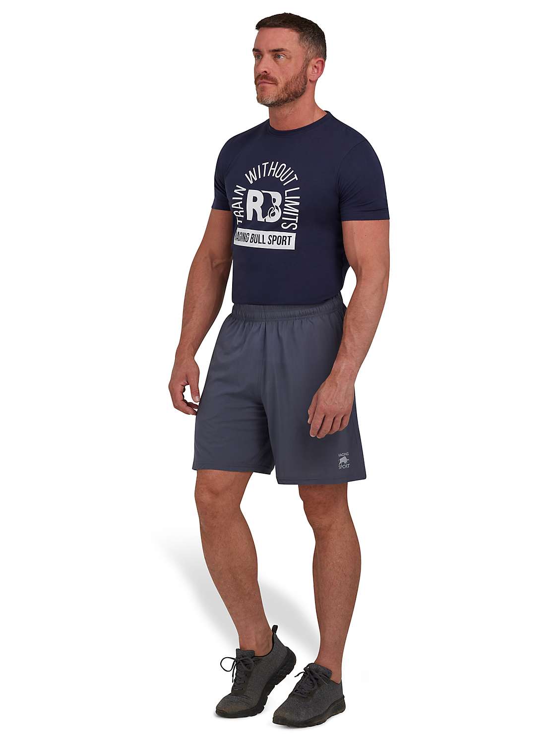 Buy Raging Bull Sport 6" Running Shorts, Dark Grey Marl Online at johnlewis.com