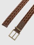 Rodd & Gunn Stratford Stretch Leather Belt, Cognac/Taupe