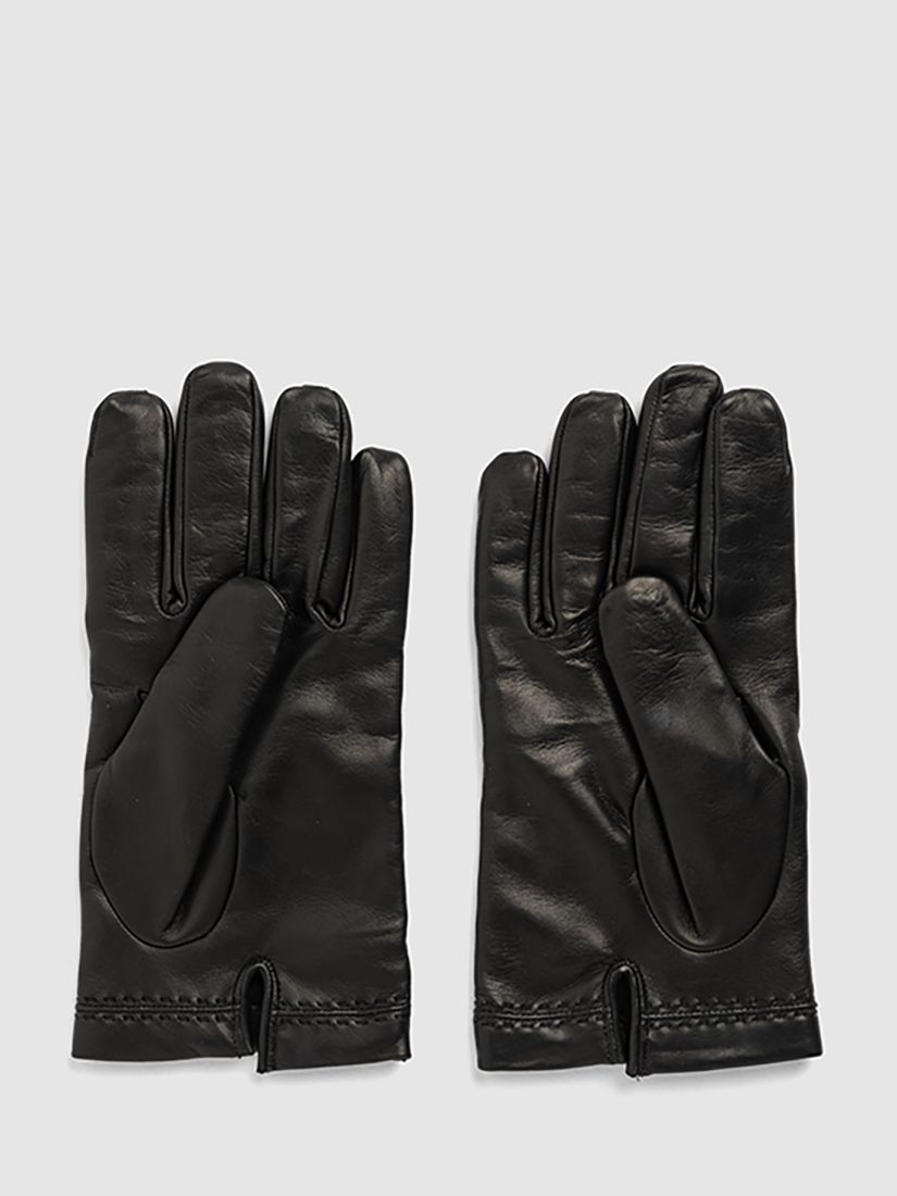Rodd & Gunn Leather Cardrona Gloves, Nero at John Lewis & Partners