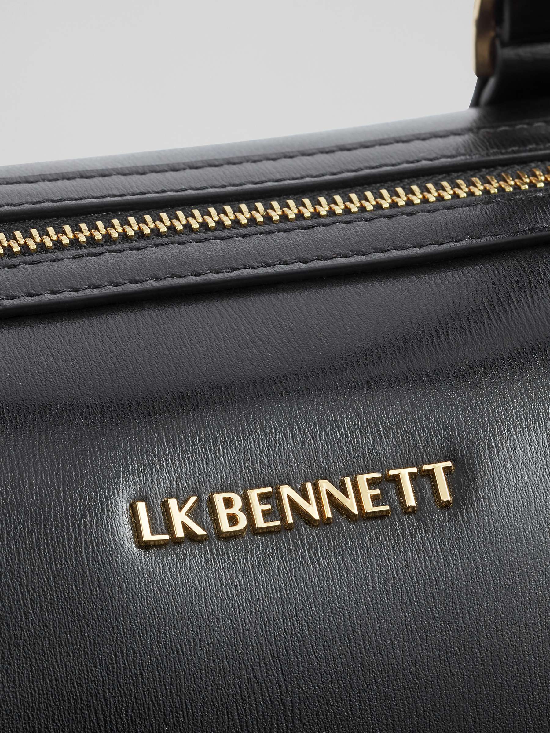 Buy L.K.Bennett Fleur Saffiano Leather Tote, Black Online at johnlewis.com
