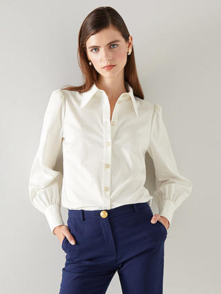 L.K.Bennett Sonya Cotton Shirt, White