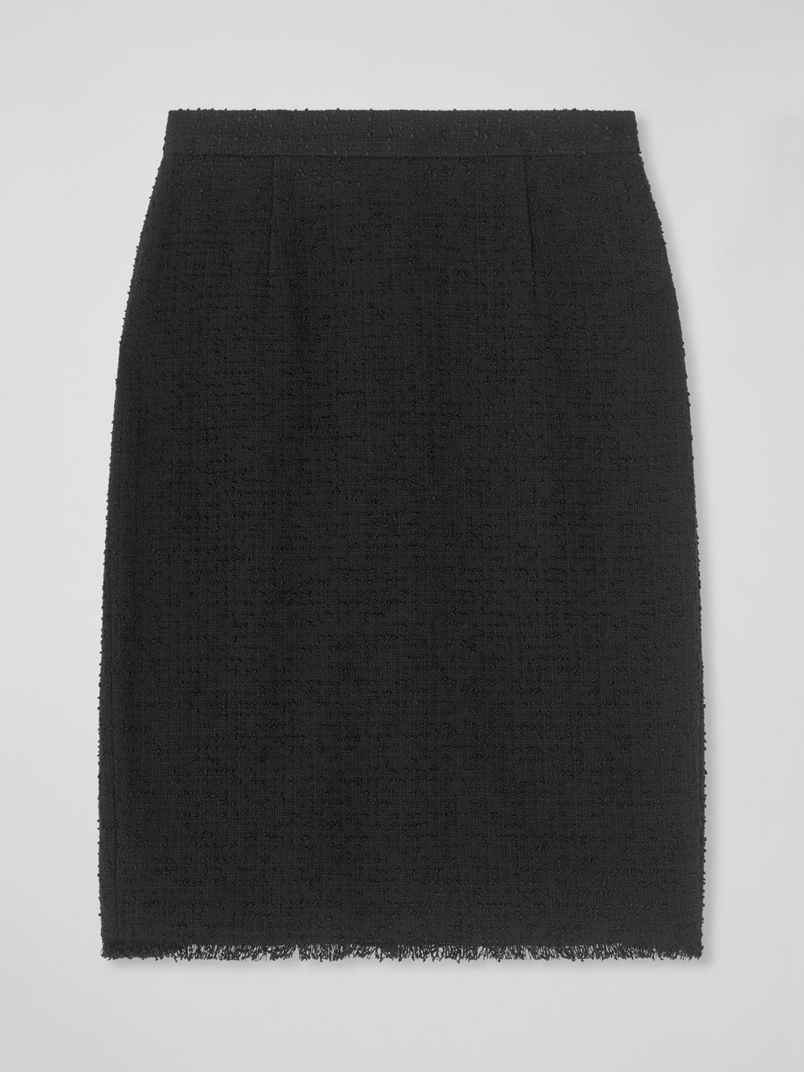 L.K.Bennett Lara Tweed Pencil Skirt, Black at John Lewis & Partners