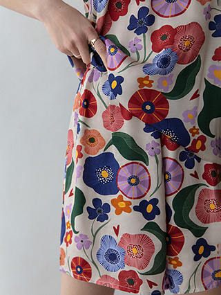 Rewritten Fiorello Print Cami Pyjama Set, Pink Floral