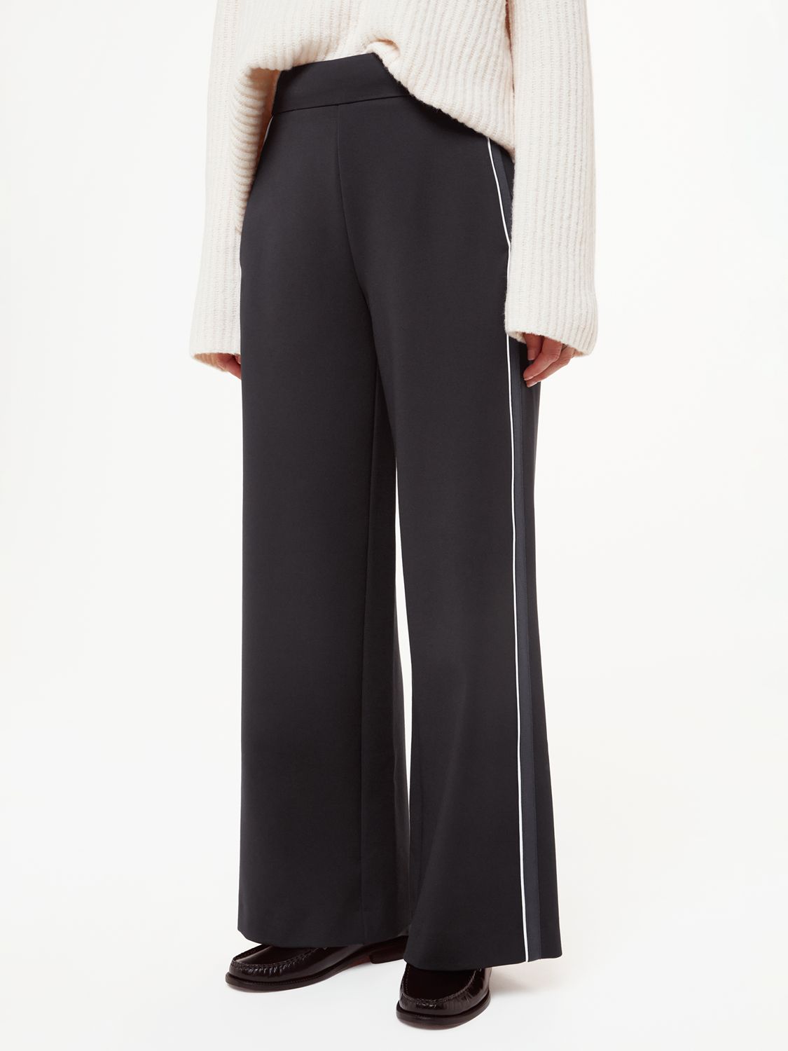 Buy PETITE Black Ponte Trousers 12 | Trousers | Tu