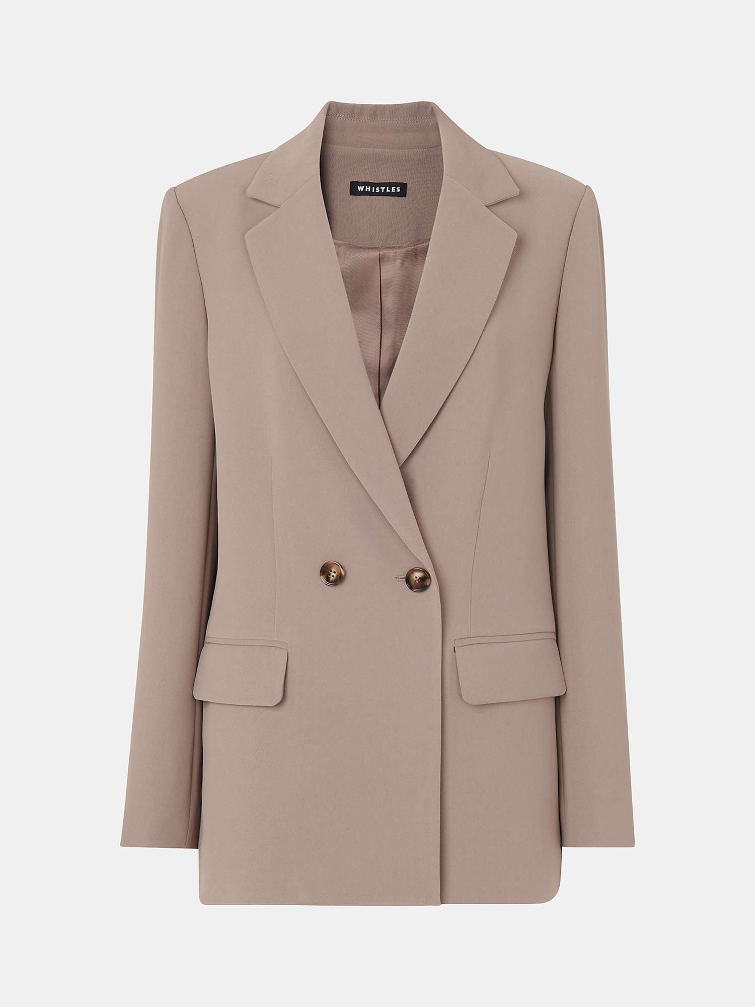 Buy Whistles Nina Double Breasted Blazer, Taupe Online at johnlewis.com