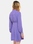 Whistles Scattered Petals Print Mini Dress, Purple/Multi