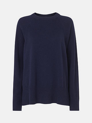 Whistles Ultimate Cashmere Jumper, Navy