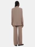 Whistles Ultimate Full Length Wide Leg Trousers, Taupe