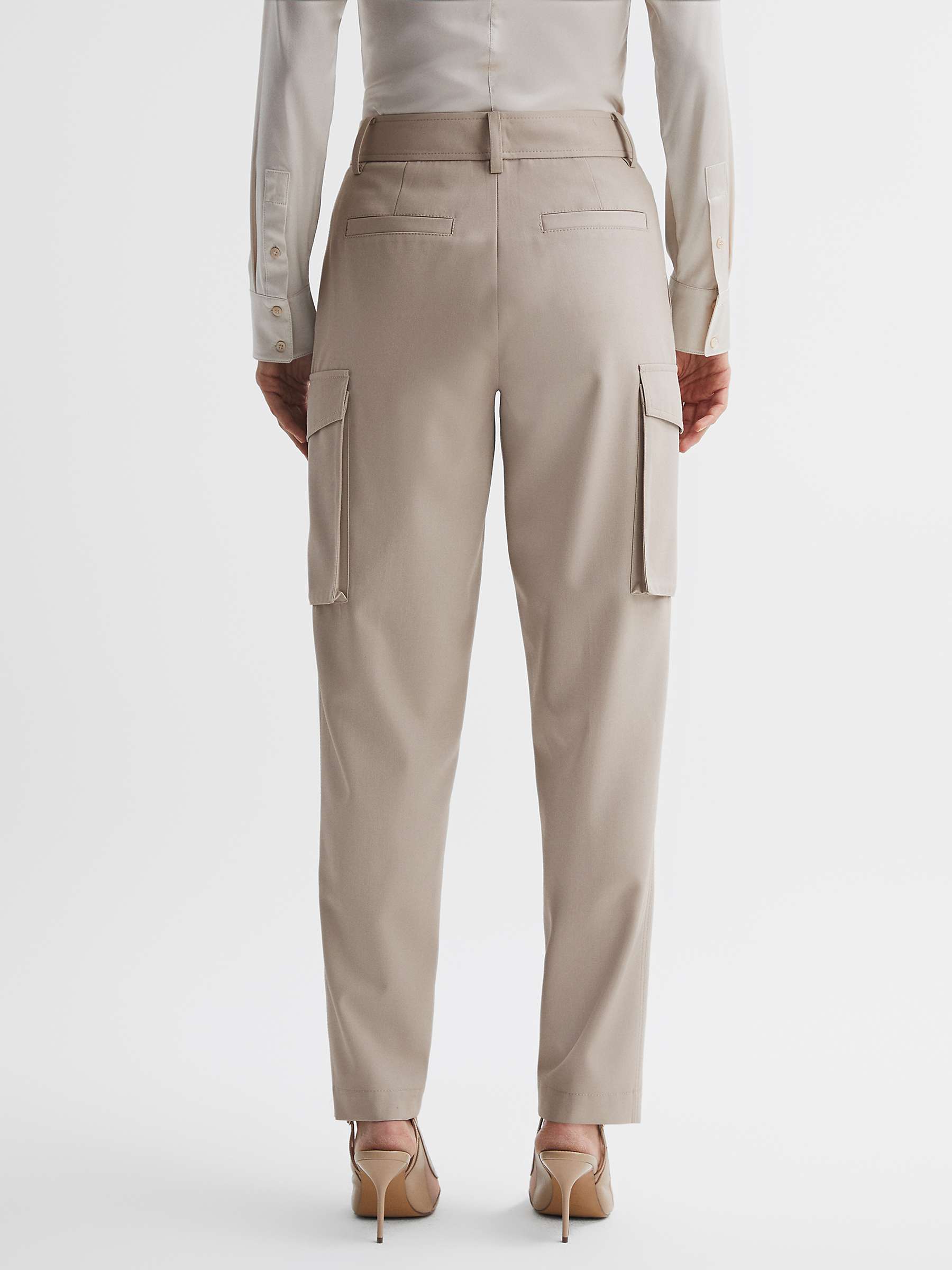 Buy Reiss Violet Wool Blend Cargo Trousers Online at johnlewis.com