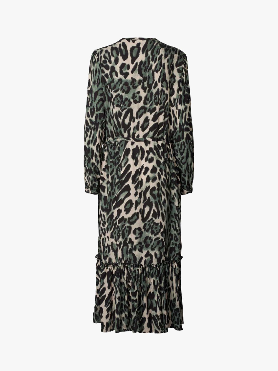 Buy Lollys Laundry Anastacia Long Sleeve Midi Dress, Brown/Multi Online at johnlewis.com