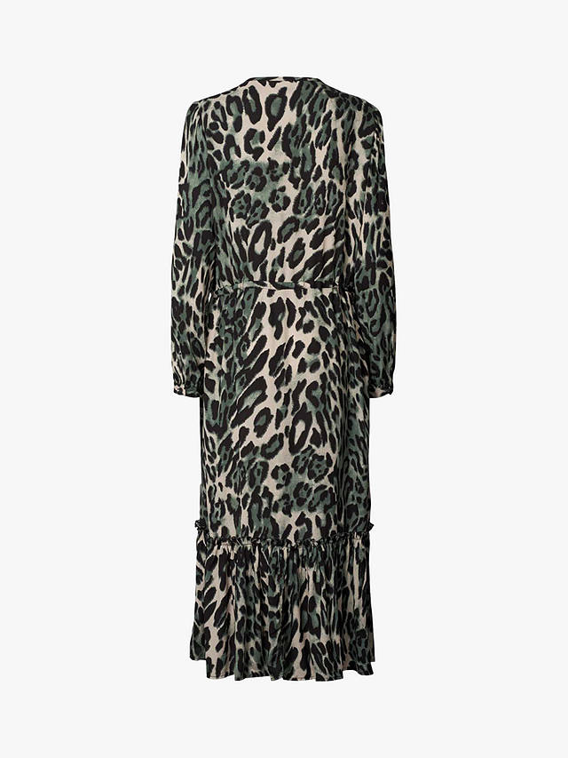 Lollys Laundry Anastacia Long Sleeve Midi Dress, Brown/Multi