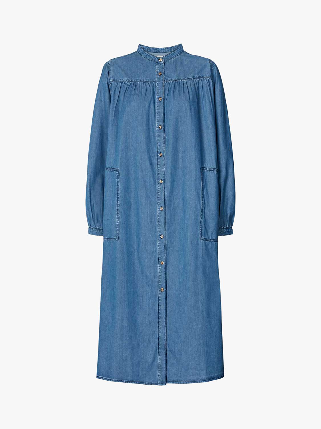 Buy Lollys Laundry Jess Long Sleeve Shirt Dress, Blue Online at johnlewis.com