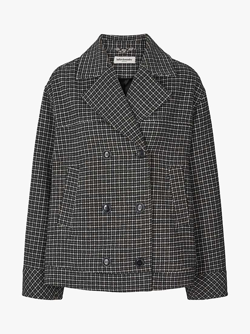 Buy Lollys Laundry Livia Checked Jacket, Black Online at johnlewis.com